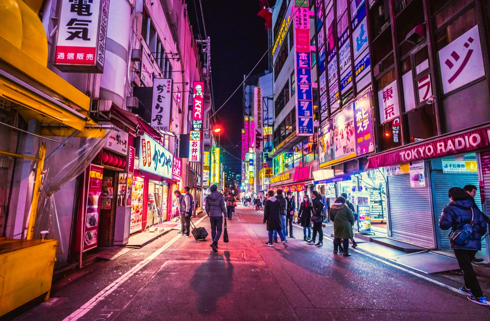 Tokyo neon street at night